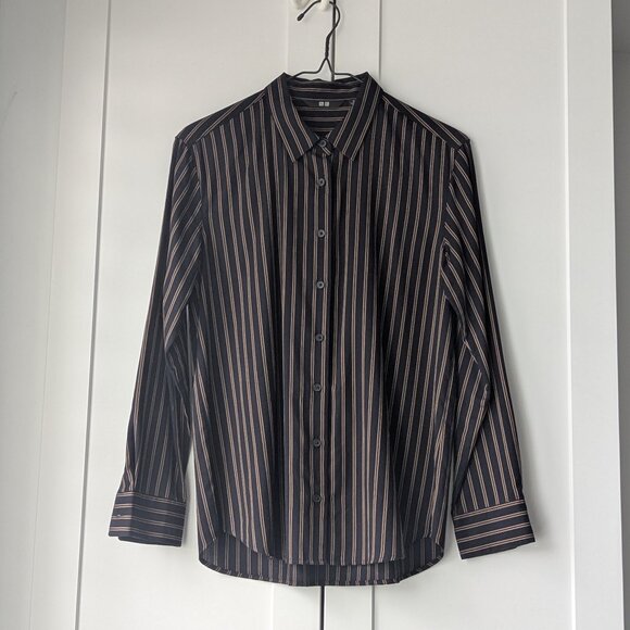 Uniqlo Striped Rayon Blouse - Picture 1 of 4